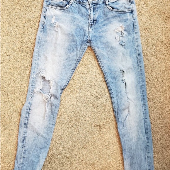 ZARA • Slim Premium Wash Trafaluc Blue Jeans 6 - Picture 1 of 6